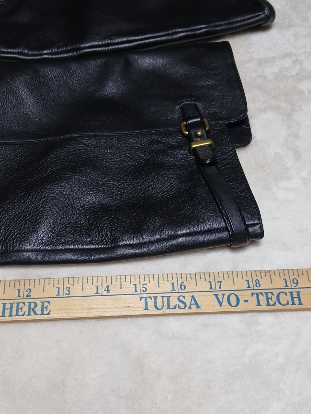 Coach Adair Tall Wedge Black Leather Boots,  Buckles Details Size 10B - Picture 13 of 13